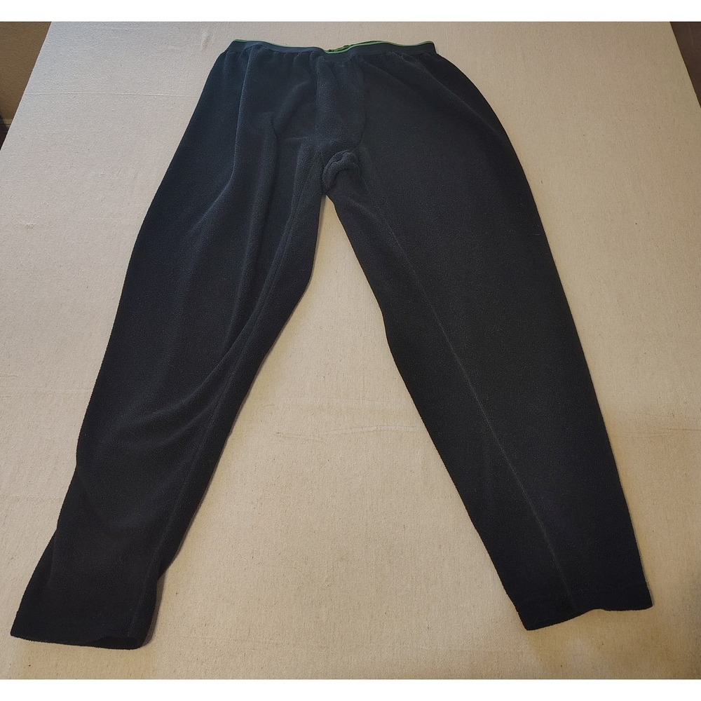 Remington Black Fleece Base Layer Pants Men XL Elastic Waist‎ Polyester ZZ